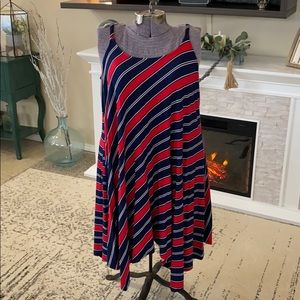 Red White Blue Torrid Swing Dress 2 XXL 2XL NWT